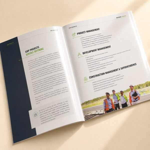 A4 gloss booklet internal page spread