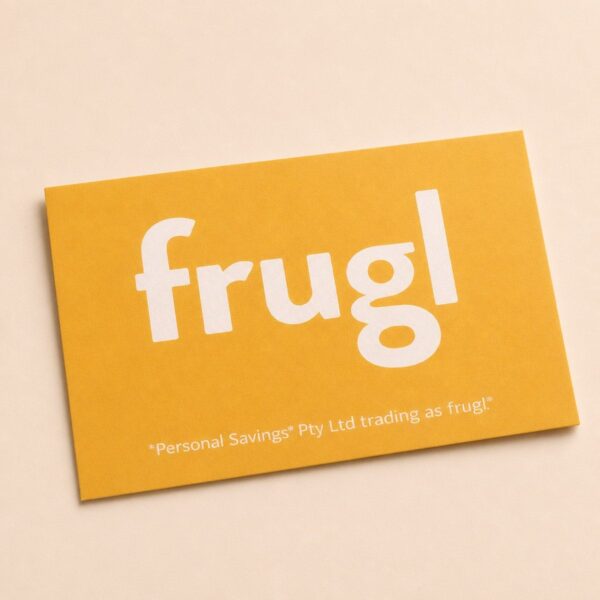 Back side of premium business card