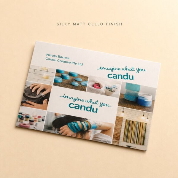 Premium business card with silky matt cello finish