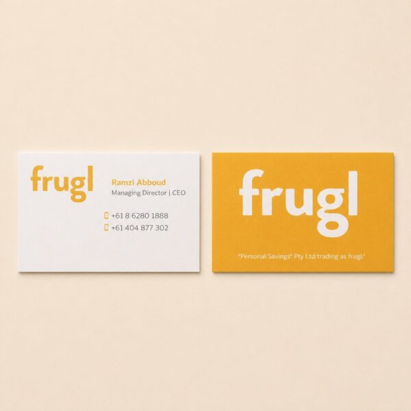 Premium business card front and back sides