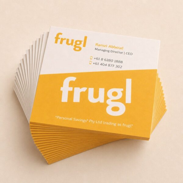 Stack of premium business cards