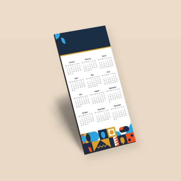 DL calendar fridge magnet, 99 x 210mm