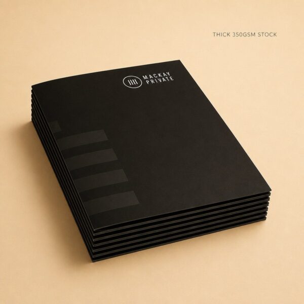 A4 Presentation Folders Matte Silk - Thick 350gsm Stock
