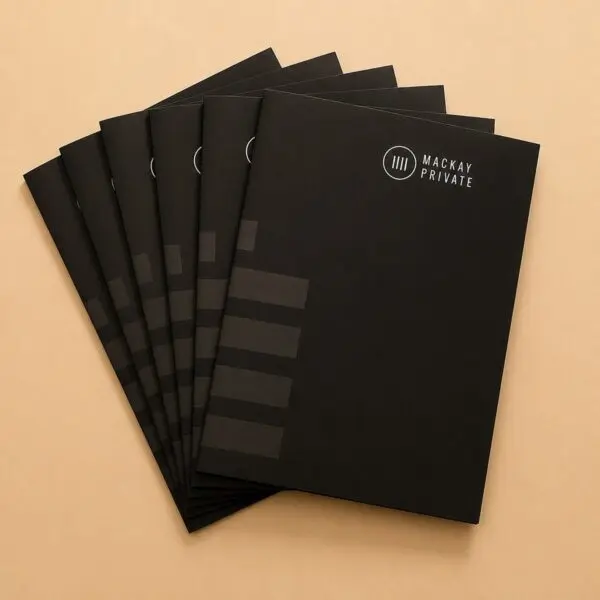 A4 Presentation Folders Matte Silk - Fanned Stack